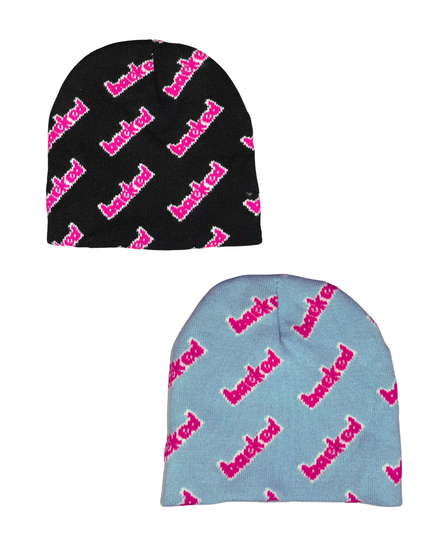 Baeked Knit Jacquard Beanie